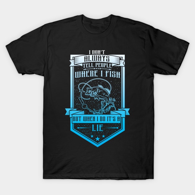 fisherman angler sports fisherman petri heil angelhacken T-Shirt by OfCA Design